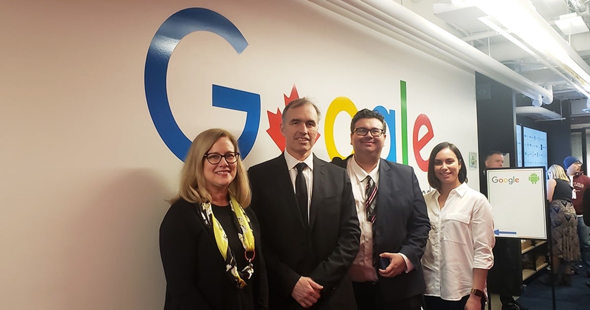 NPower Canada representatives at a Google office in Canada