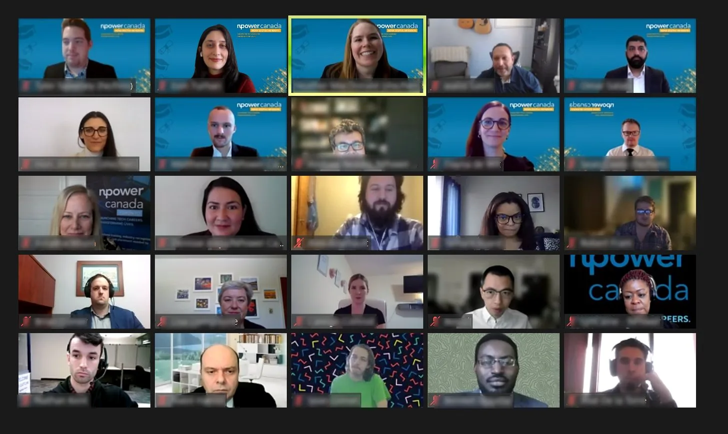 Screenshot of Virtual Graduation Ceremony with pictures of Nova Scotian participants