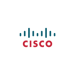 Cisco logo in red font text with blue icon