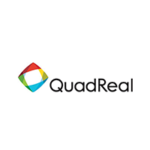 QuadReal Property Group logo in black font text with multicolored icon