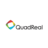 QuadReal Property Group logo in black font text with multicolored icon