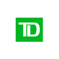 TD logo in white with green background